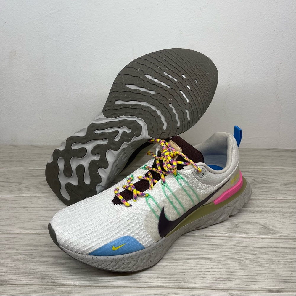 Nike React Infinity Run Flyknit 3 Men's Size 12 White Running Shoes FJ7068-120